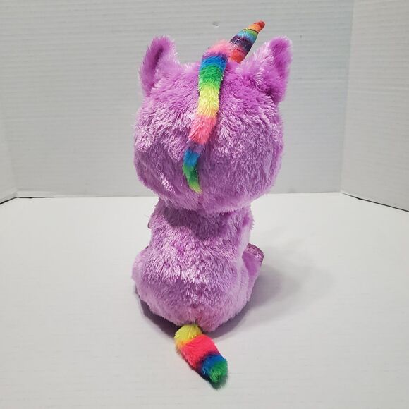 Ty Beanie Boos Unicorn Rosette Purple Plush Stuffed Animal Toy Gift 9" NWT - Picture 3 of 6